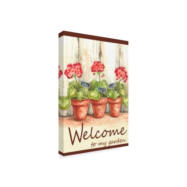 Melinda Hipsher 'Geranium Welcome To My Garden' Canvas Art,22x32